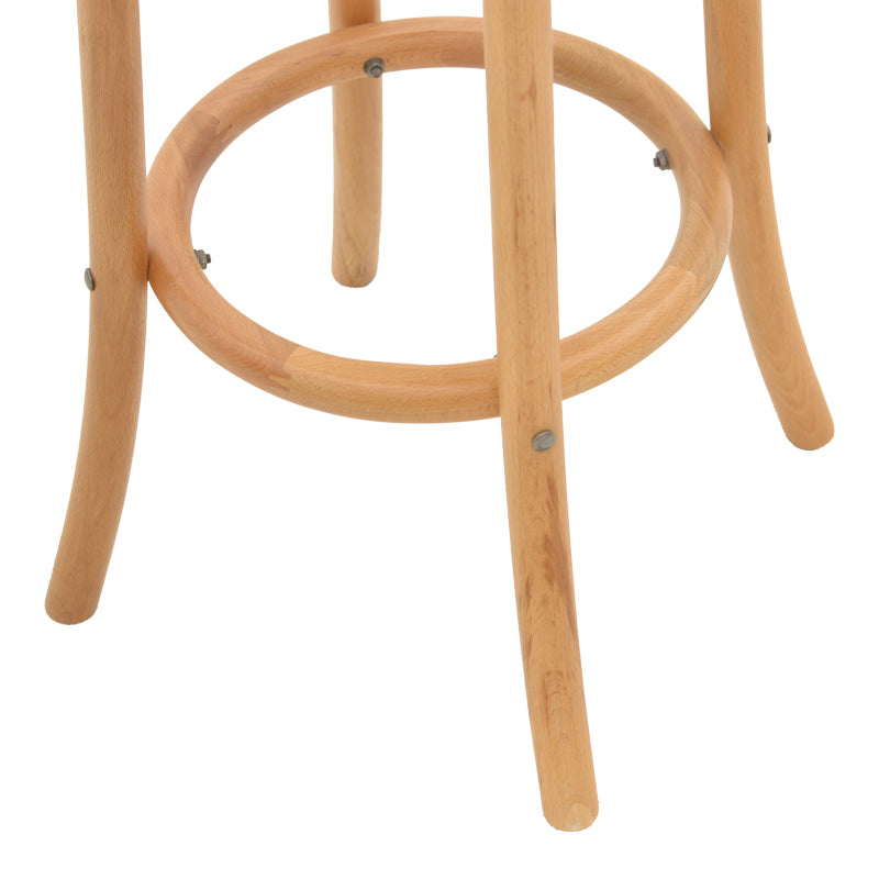 Scaun de bar Serzo lemn de fag si ratan, Natural, D36x71 cm, perspectiva suplimentara