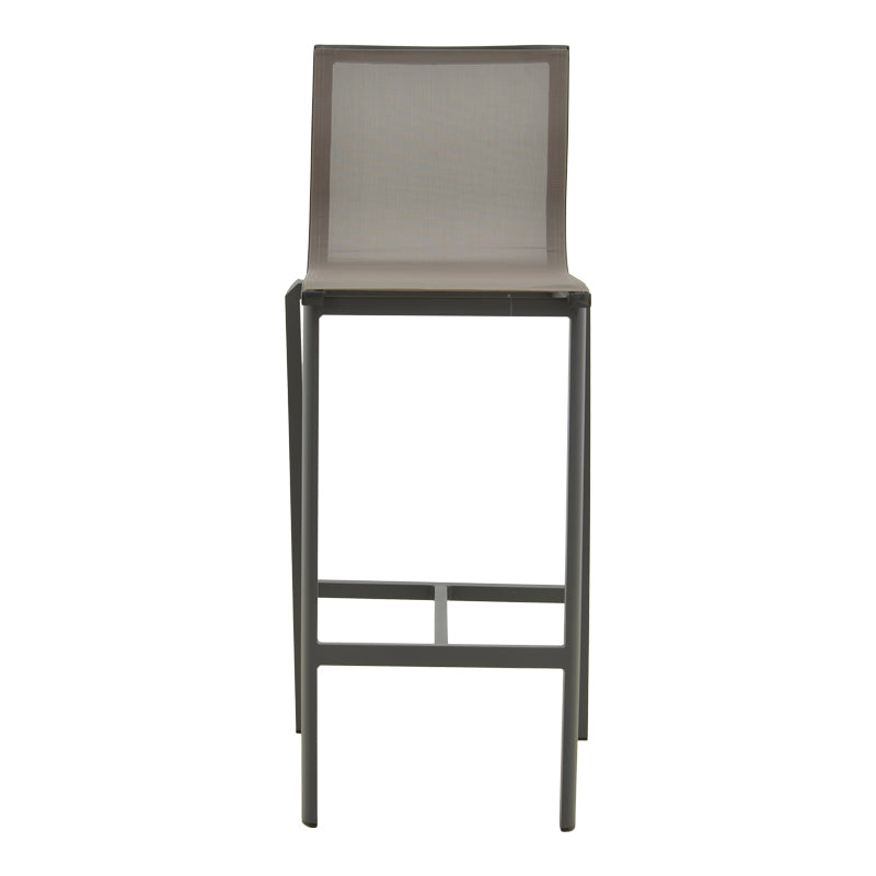 Scaun de bar Melina, aluminiu si textil, 57x52x106 cm - Antracit