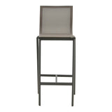 Scaun de bar Melina, aluminiu si textil, 57x52x106 cm - Antracit