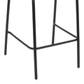 Scaun de bar Sussie metal negru cu lamele din aluminiu, 58x58x111 cm, detaliu produs