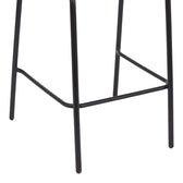 Scaun de bar Sussie metal negru cu lamele din aluminiu, 58x58x111 cm, detaliu produs