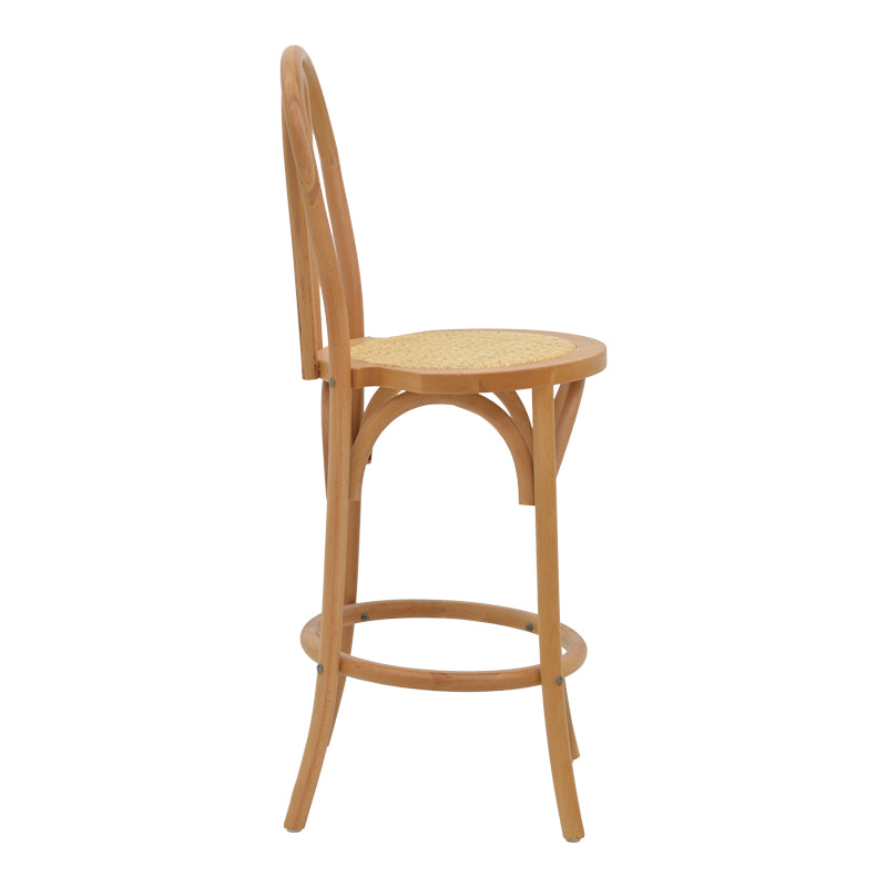 Scaun de bar Thonet lemn Natural de fag, 41x50x105 cm, detaliu produs
