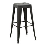 Scaun de bar Utopia metal, Negru, 42x42x76 cm