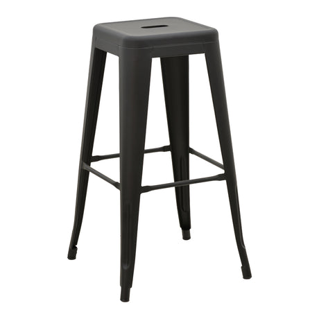 Scaun de bar Utopia metal, Negru, 42x42x76 cm