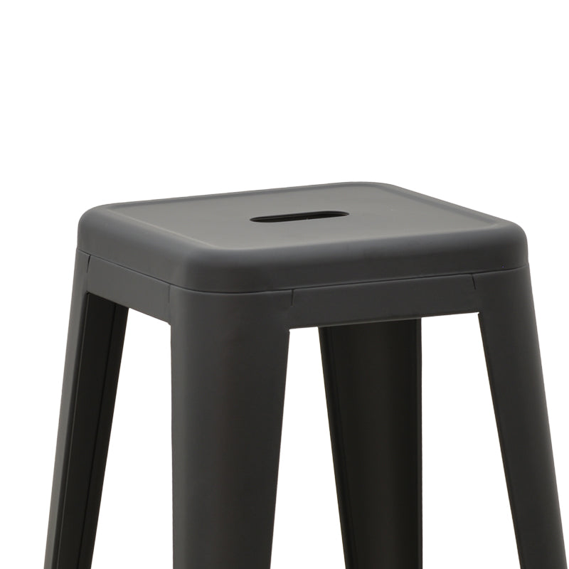 Scaun de bar Utopia metal, Negru, 42x42x76 cm