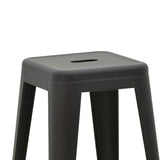 Scaun de bar Utopia metal, Negru, 42x42x76 cm