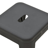 Scaun de bar Utopia metal, Negru, 42x42x76 cm