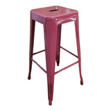 Scaun de bar Utopia metal, Negru, 42x42x76 cm - Teracota