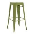 Scaun de bar Utopia, Metal, Verde Oliv, 42x42x76 cm