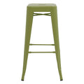 Scaun de bar Utopia, Metal, Verde Oliv, 42x42x76 cm, detaliu produs
