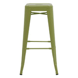 Scaun de bar Utopia, Metal, Verde Oliv, 42x42x76 cm