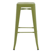 Scaun de bar Utopia, Metal, Verde Oliv, 42x42x76 cm, detaliu produs