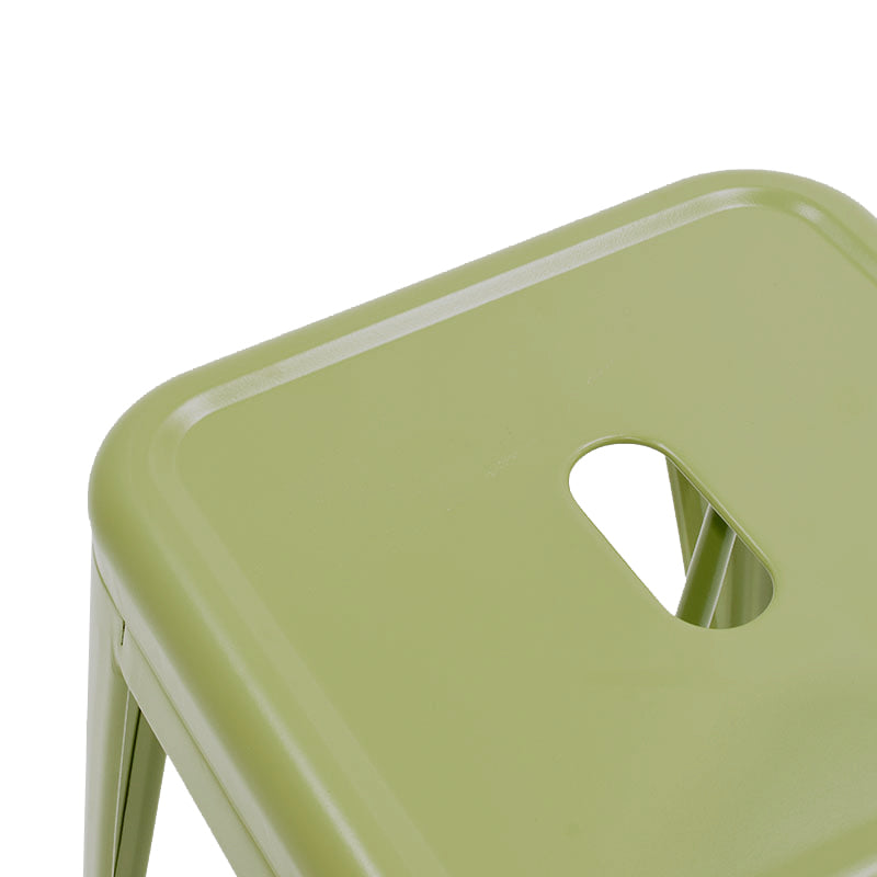 Scaun de bar Utopia, Metal, Verde Oliv, 42x42x76 cm