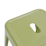 Scaun de bar Utopia, Metal, Verde Oliv, 42x42x76 cm