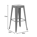 Scaun de bar Utopia, metalic, Verde, 42x42x76 cm, imagine suplimentara
