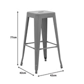 Scaun de bar Utopia, metalic, Verde, 42x42x76 cm, imagine suplimentara