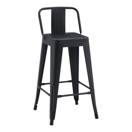Scaun de bar Utopia, Negru Mat, 42x42x86 cm