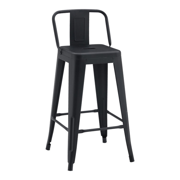 Scaun de bar Utopia, Negru Mat, 42x42x86 cm