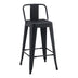 Scaun de bar Utopia, Negru Mat, 42x42x86 cm