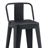 Scaun de bar Utopia, Negru Mat, 42x42x86 cm
