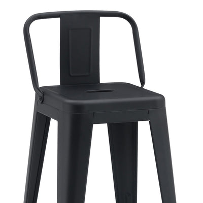 Scaun de bar Utopia, Negru Mat, 42x42x86 cm, imagine suplimentara