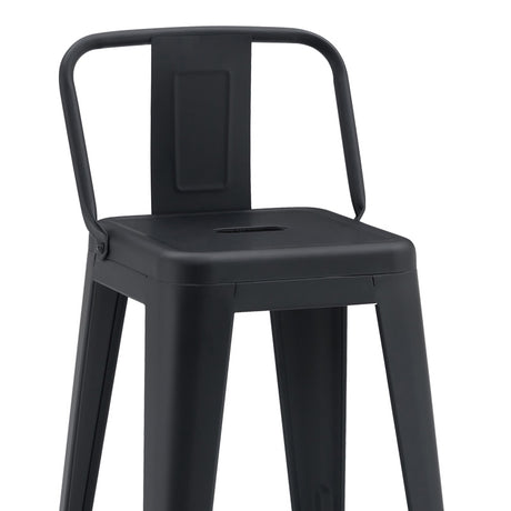 Scaun de bar Utopia, Negru Mat, 42x42x86 cm