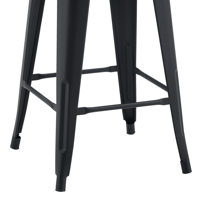 Scaun de bar Utopia, Negru Mat, 42x42x86 cm