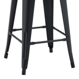 Scaun de bar Utopia, Negru Mat, 42x42x86 cm