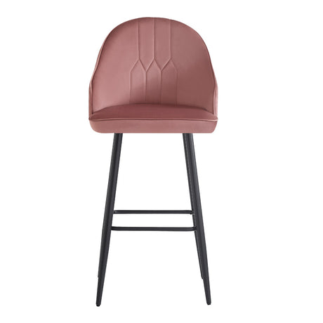 Scaun de bar Velva catifeaa marului putred, Roz, 49x63x102 cm
