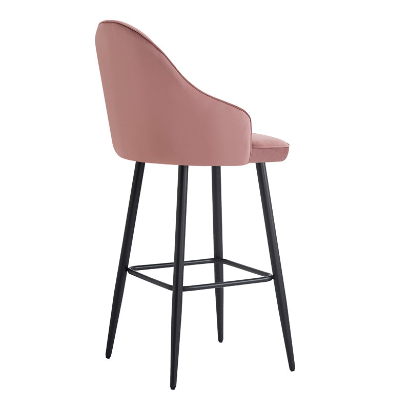 Scaun de bar Velva catifeaa marului putred, Roz, 49x63x102 cm