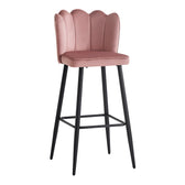 Scaun de bar Velvi catifeaa marului putred 43x62x95 cm