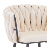 Scaun de bar Vivian bej catifea, 57x50x100 cm - Bej