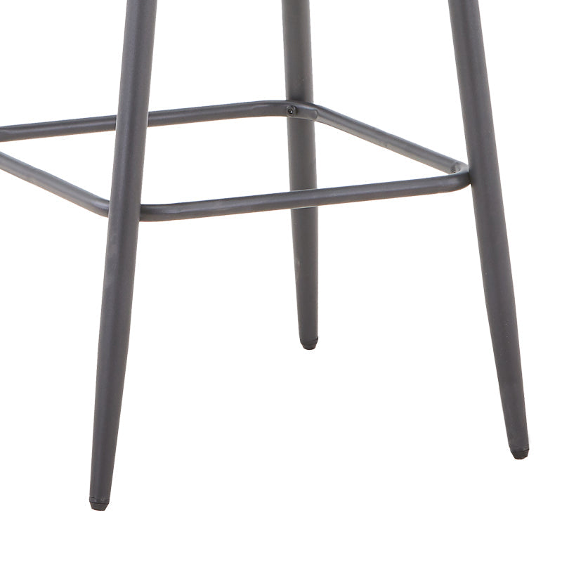 Scaun de bar Vivian bej catifea, 57x50x100 cm - Negru