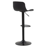 Scaun de bar Walden, polipropilena si metal, 40x43x100 cm - Negru