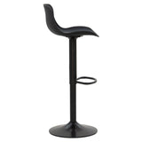Scaun de bar Walden, PP, negru, 40x43x100 cm