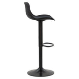 Scaun de bar Walden, polipropilena si metal, 40x43x100 cm - Negru