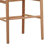 Scaun de bar Wishbone rubberwood-rope, Natural, 55x49x108 cm