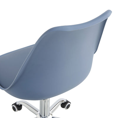 Scaun de birou ajustabil Gaston II, Modern, Albastru deschis, 48x57x77-90 cm, foto produs 8