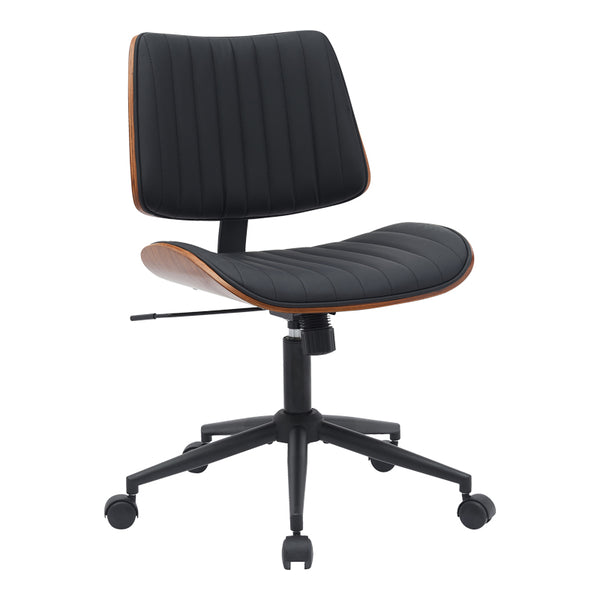 Scaun de birou Amani, piele PU si lemn, 52x54x91 cm