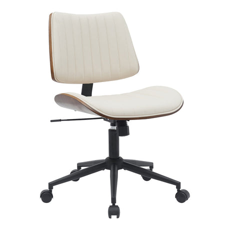 Scaun de birou Amani, piele PU si lemn, 52x54x91 cm