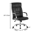 Scaun de birou Biani, Negru, imagine produs 7