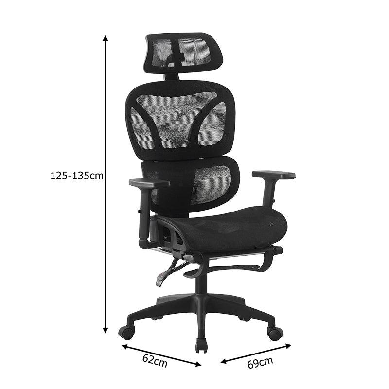 Scaun de birou Corus, Negru, imagine produs 8