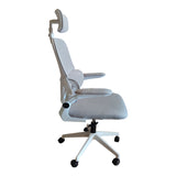 Scaun de birou cu țesătură mesh Recko, Gri, 56x62x116-125 cm