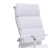 Scaun de birou de manager Tokyo cu PU alb 56x52x108 cm, 52x56 cm - Alb
