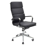 Scaun de birou de manager Tokyo cu PU alb 56x52x108 cm, 52x56 cm - Negru