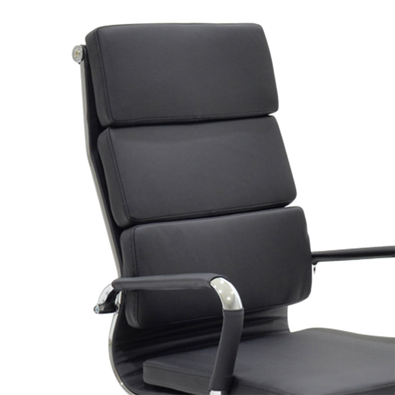 Scaun de birou de manager Tokyo cu PU alb 56x52x108 cm, 52x56 cm - Negru