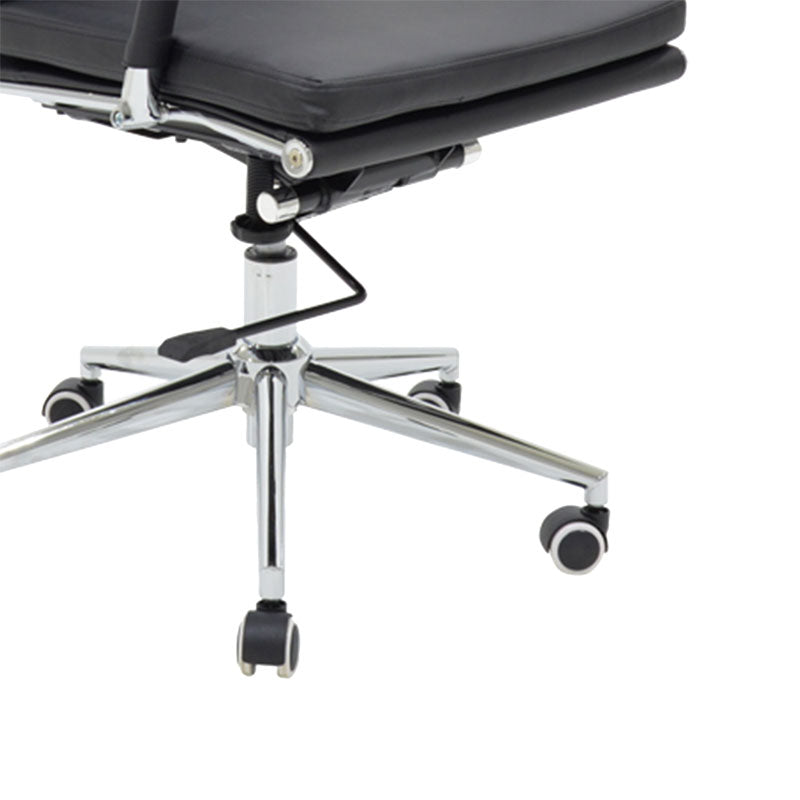 Scaun de birou de manager Tokyo cu PU alb 56x52x108 cm, 52x56 cm - Negru