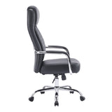 Scaun de birou managerial Venza, piele PU, 70x65x124 cm - Negru