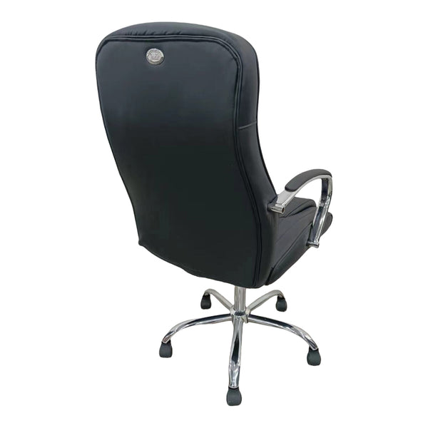 Scaun de birou director cu design matlasat, Negru, 62x70x116 cm