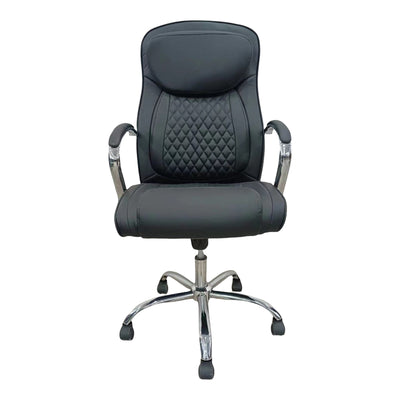 Scaun de birou director cu design matlasat, Negru, 62x70x116 cm, detaliu produs